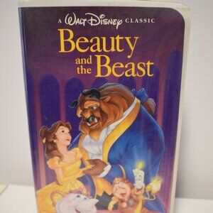 Vintage 1992 Disney Beauty and the Beast Black VHS Tape-Black Diamond Edition